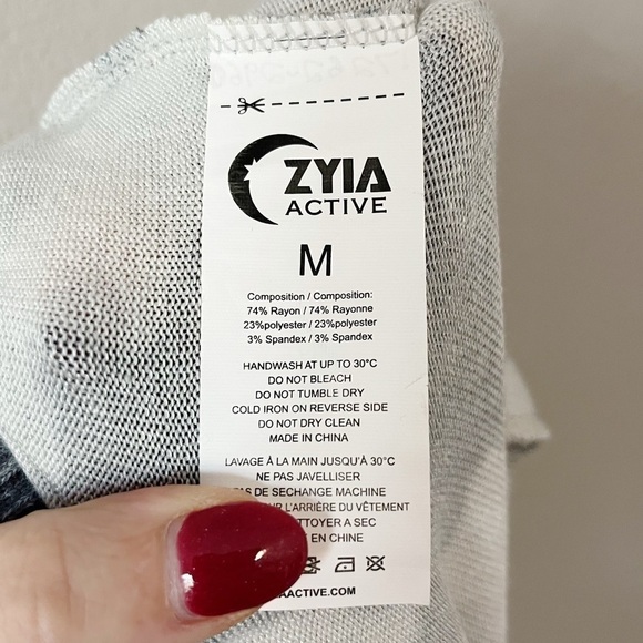 ZYIA Active NEW Gray Camo Lounge Boyfriend Sweat Pants Size Medium Soft Casual - Picture 9 of 10